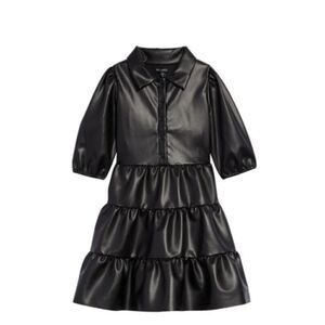 Ava & Yelly Kids' Faux Leather Dress Size 14
